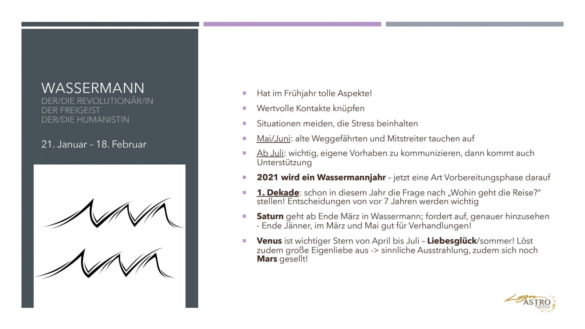 ahresvorschau 2020 Tierkreiszeichen WASSERMANN, lyn astro